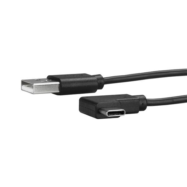 Image of StarTech.com USB-A to USB-C Cable - Right-Angle - M/M - 1 m (3...