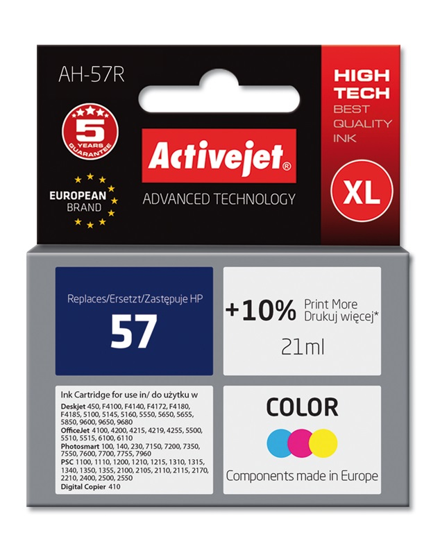 Activejet AH-57R ink (replacement for HP 57 C6657A; Premium; 21 ml; color)
