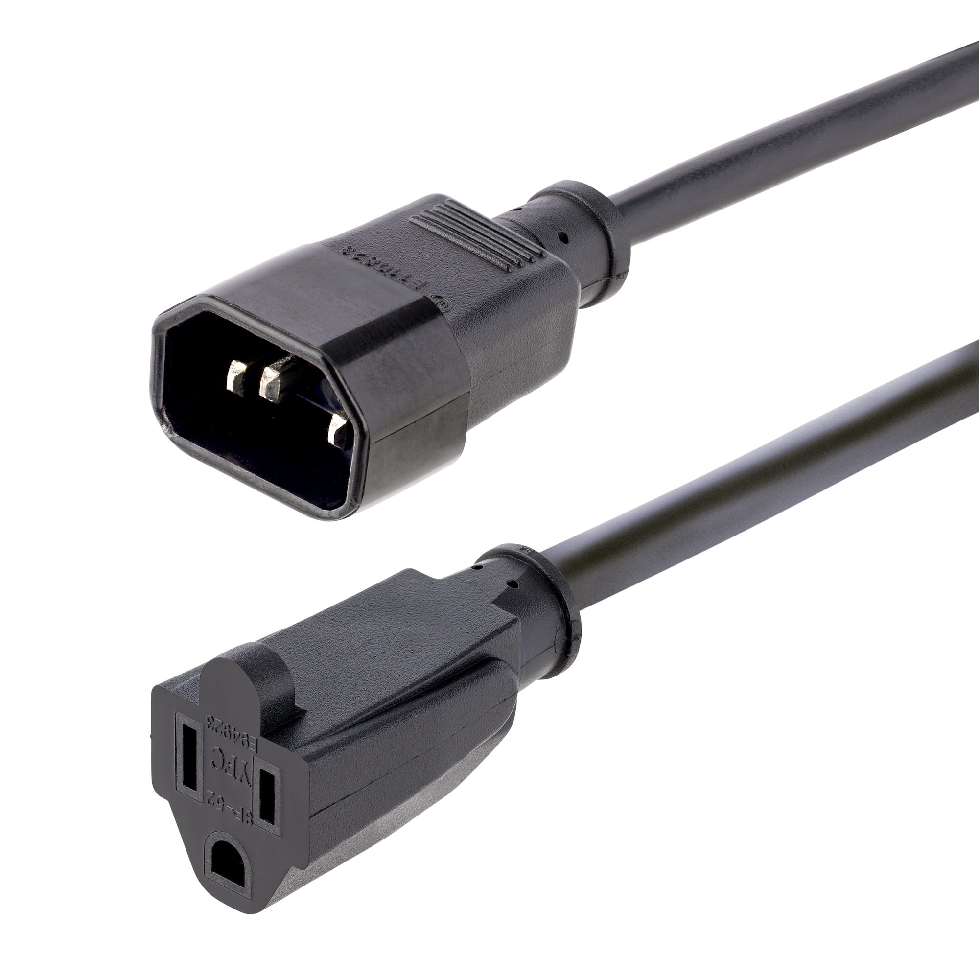 1415R-3F-POWER-CORD STARTECH.COM 3FT (1M) 18AWG AC POWER EXTENSION CABLE; POWER SUPPLY EXTENSION CABLE IEC 60320