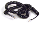 Belkin Coiled Telephone Handset Cord, 25 feet (7.6m), Black telephony cable 299.2" (7.6 m)