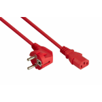 Kabelmeister SK0130-R018 electriciteitssnoer Rood 1,8 m Netstekker type E+F IEC C13