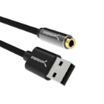 Sabrent CB-UA35 audio cable 3.5mm USB Type-A Black