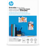 HP Everyday Photo Paper, Glossy, 52 lb, 4 x 6 in. (101 x 152 mm), 100 sheets