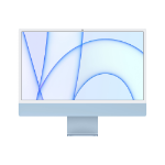 Apple iMac Apple M M1 61 cm (24") 4480 x 2520 pixels All-in-One PC 8 GB 256 GB SSD macOS Big Sur Wi-Fi 6 (802.11ax) Blue