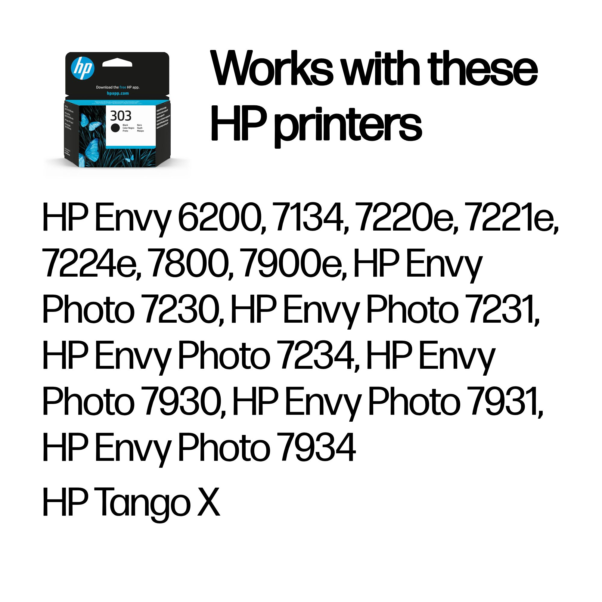 HP T6N02AE/303 Printhead cartridge black, 200 pages 4ml for HP Envy Photo 6230