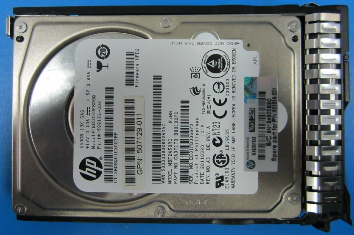 Image of Hewlett Packard Enterprise 450GB hot-plug dual-port SAS HDD 2.5"