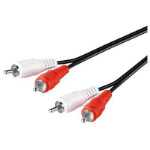 Microconnect AUDCC05 audio cable 0.5 m 2 x RCA Black