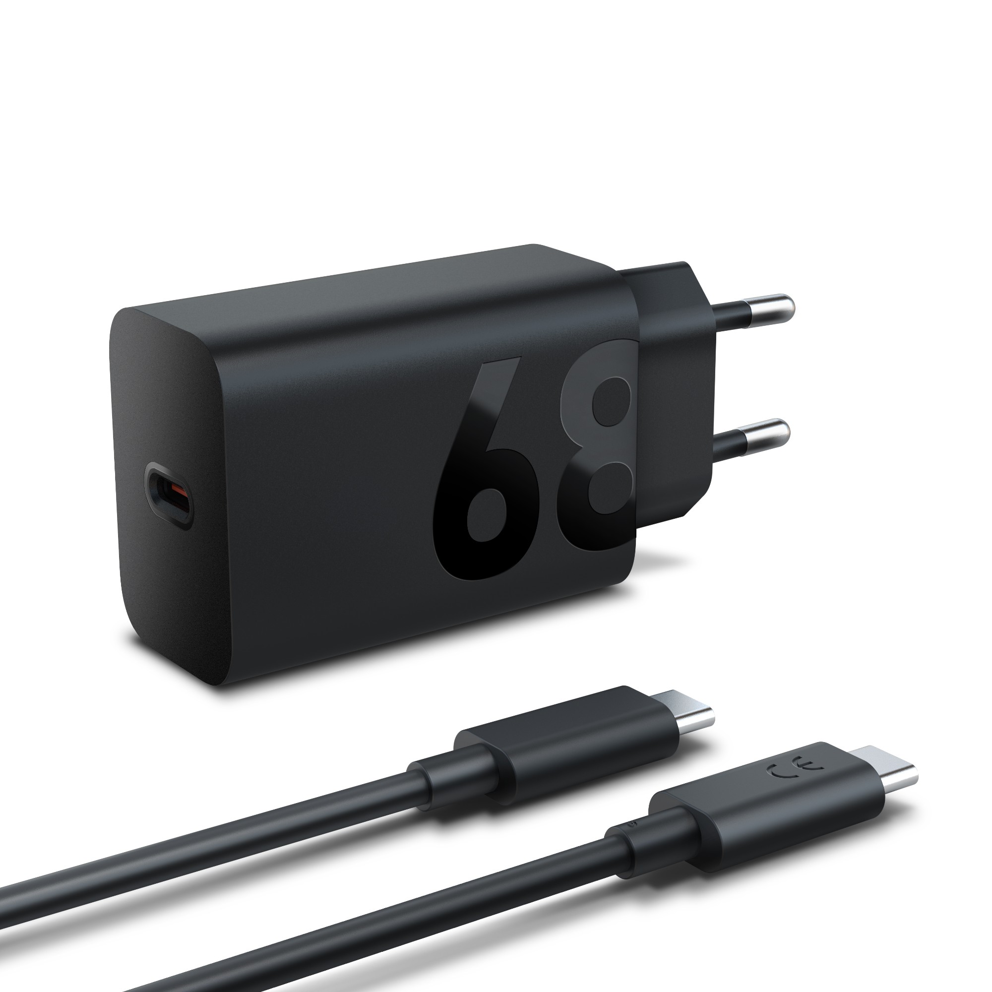 Lenovo 68W USB-C Wall Charger Tablet. Universal Black AC Indoor
