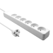 Microconnect MC-GRU0610DKW power extension 10 m 6 AC outlet(s) Indoor White