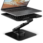 Axagon STND-LRB Aluminum stand with 360° rotation for laptops 10"–17.3". Adjustable height and angle. Black version.