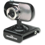 Manhattan 500 SX webcam 5 MP USB 2.0 Black, Silver