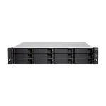 QNAP TS-h1886XU-RP NAS Rack (2U) Intel® Xeon® D D-1622 32 GB DDR4 0 TB QuTS hero Black, Grey