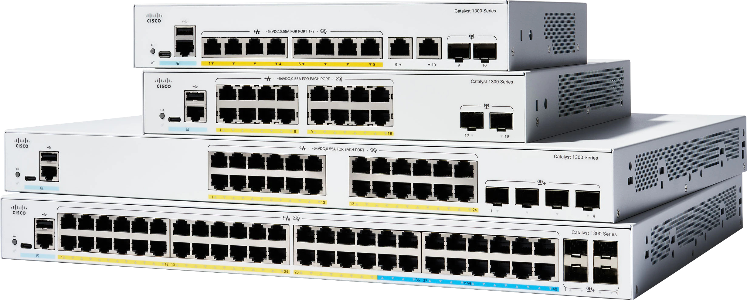 Image of Cisco Catalyst 1300 Managed L2/L3 Gigabit Ethernet (10/100/1000)...