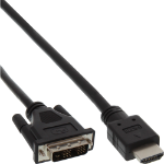 InLine HDMI-DVI Cable HDMI male / DVI male 18+1 black 3m