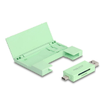 DeLOCK 91015 geheugenkaartlezer USB 3.2 Gen 1 (3.1 Gen 1) Type-A/Type-C Muntkleur