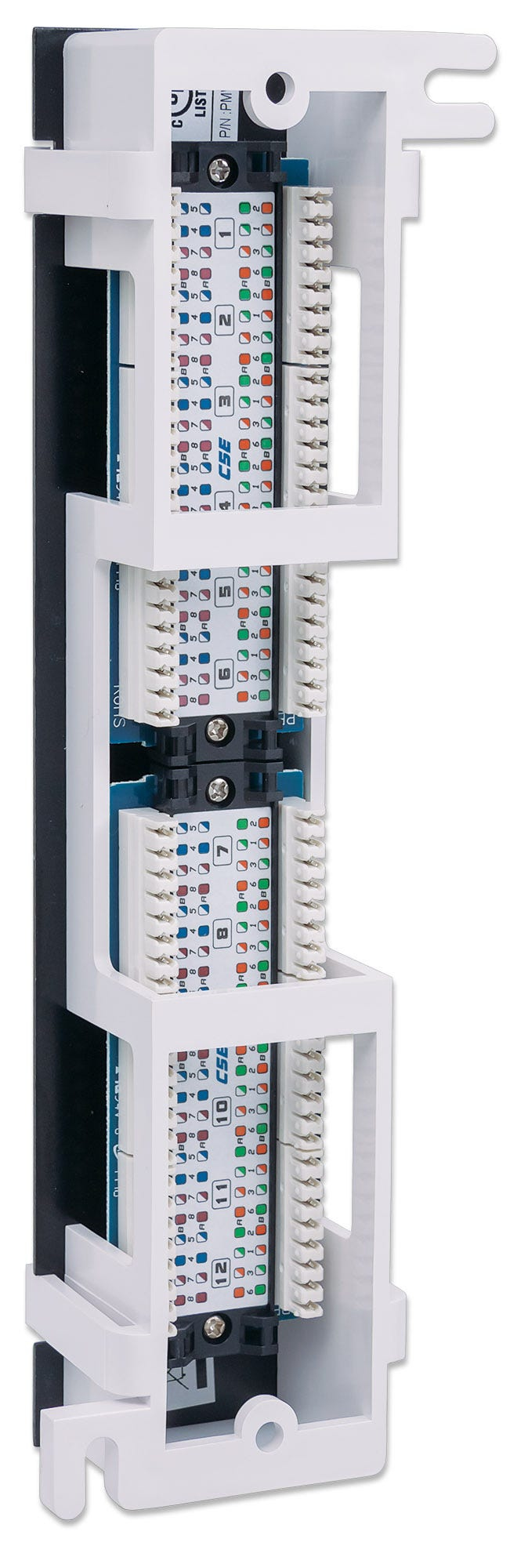 Intellinet Patch Panel, Cat5e, Wall-mount, UTP, 12-Port, Black