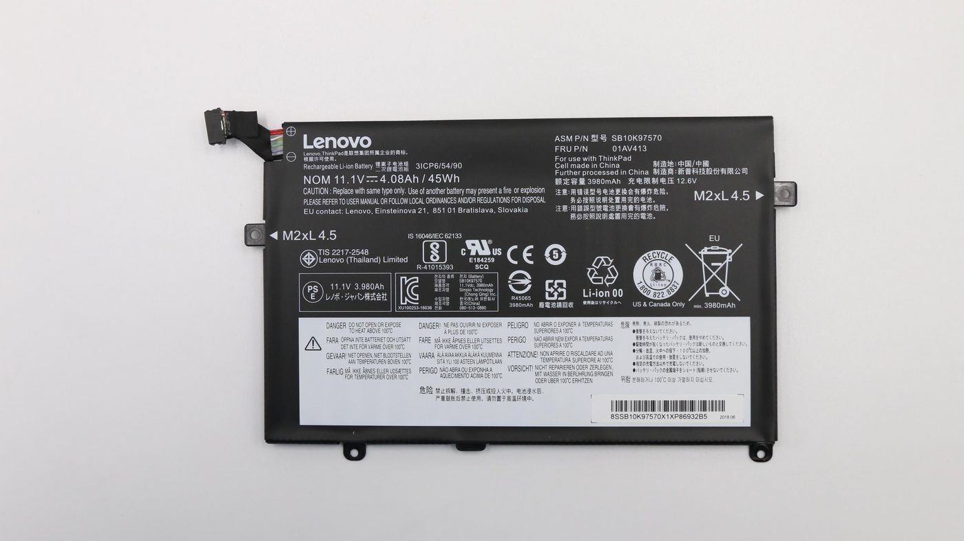 Image of Lenovo Battery 3 Cell **New Retail** - Approx 1-3 working day lead.