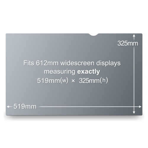 3M Black Privacy Filter for Desktops 24 Inch Widescreen 16:10 PF24.0W