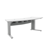 Middle Atlantic ForumTM 92" Arc Fits up to 3 People, 30" Seated Height, Designer White Table Top with Light Table Base
