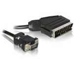 DeLOCK 65028 video cable adapter 2 m SCART (21-pin) VGA (D-Sub) Black