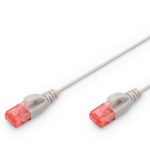 FDL SLIM 0.5M CAT. 6 UTP LSZH PATCH CABLE - GREY (SNAGPROOF)