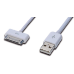 Ednet 31002 mobiele telefoonkabel Wit 1 m USB A Apple 30-pin