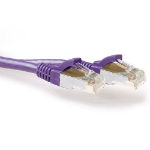 ACT Paarse 7,00 meter SFTP CAT6A patchkabel snagless met RJ45 connectoren