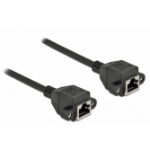 DeLOCK Network Extension Cable S/FTP RJ45 jack to RJ45 jack Cat.6A 2 m black