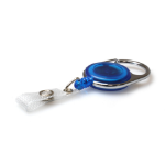 Digital ID Blue Carabiner ID Badge Reels with Strap Clip (Pack of 50)