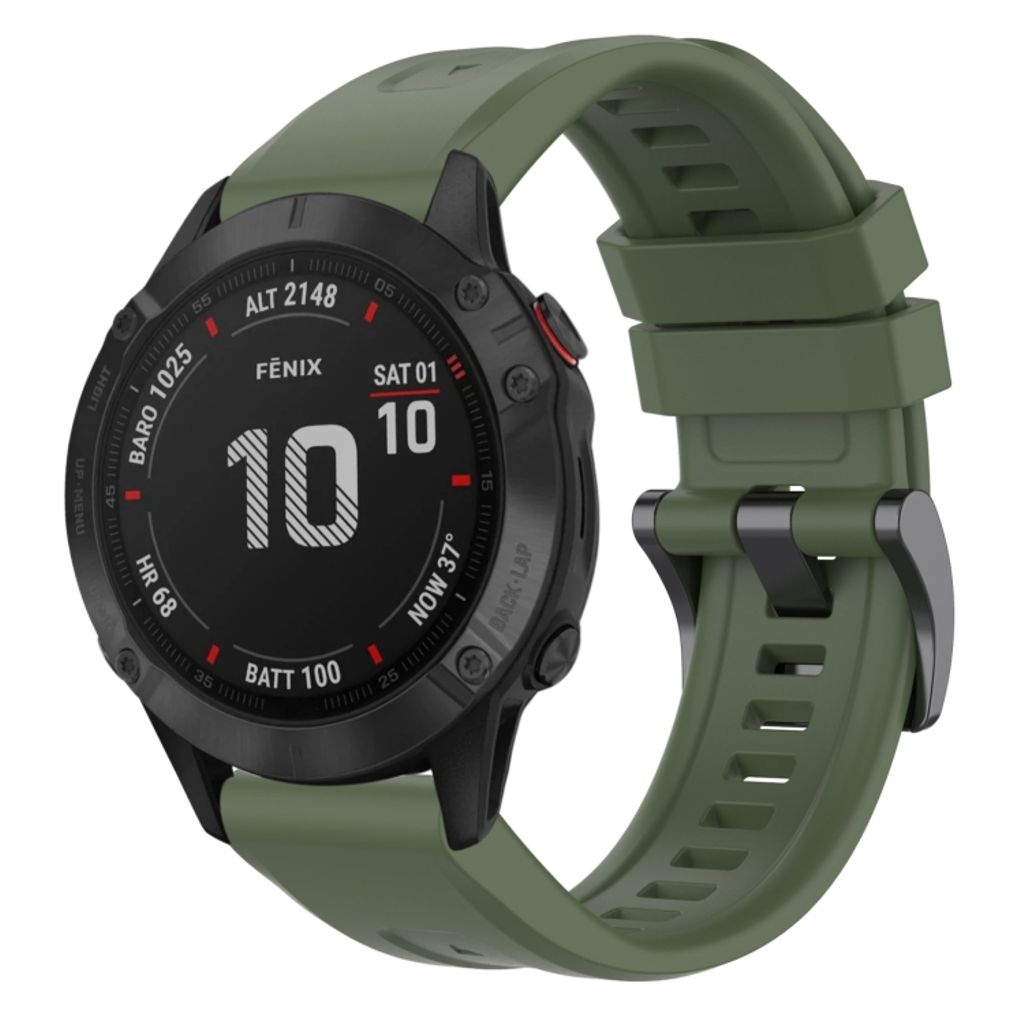 EU Product - Fenix 6 Pro GPS Silicone Watch Band - Green thumbnail