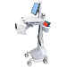 Ergotron StyleView EMR Cart with LCD Pivot, SLA Powered Aluminium, Grey, White Flat panel Multimedia cart