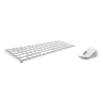 Rapoo 9700M keyboard Mouse included Universal USB + Bluetooth QWERTY White