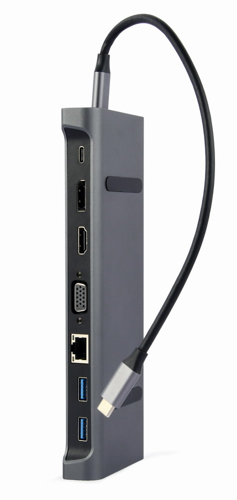 Gembird A-CM-COMBO9-02 laptop dock/port replicator Wired USB 3.2 Gen 1 (3.1 Gen 1) Type-C Grey