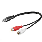 Microconnect AUDC02 audio cable 0.2 m RCA 2 x RCA Black