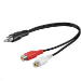 Microconnect AUDC02 audio cable 0.2 m RCA 2 x RCA Black