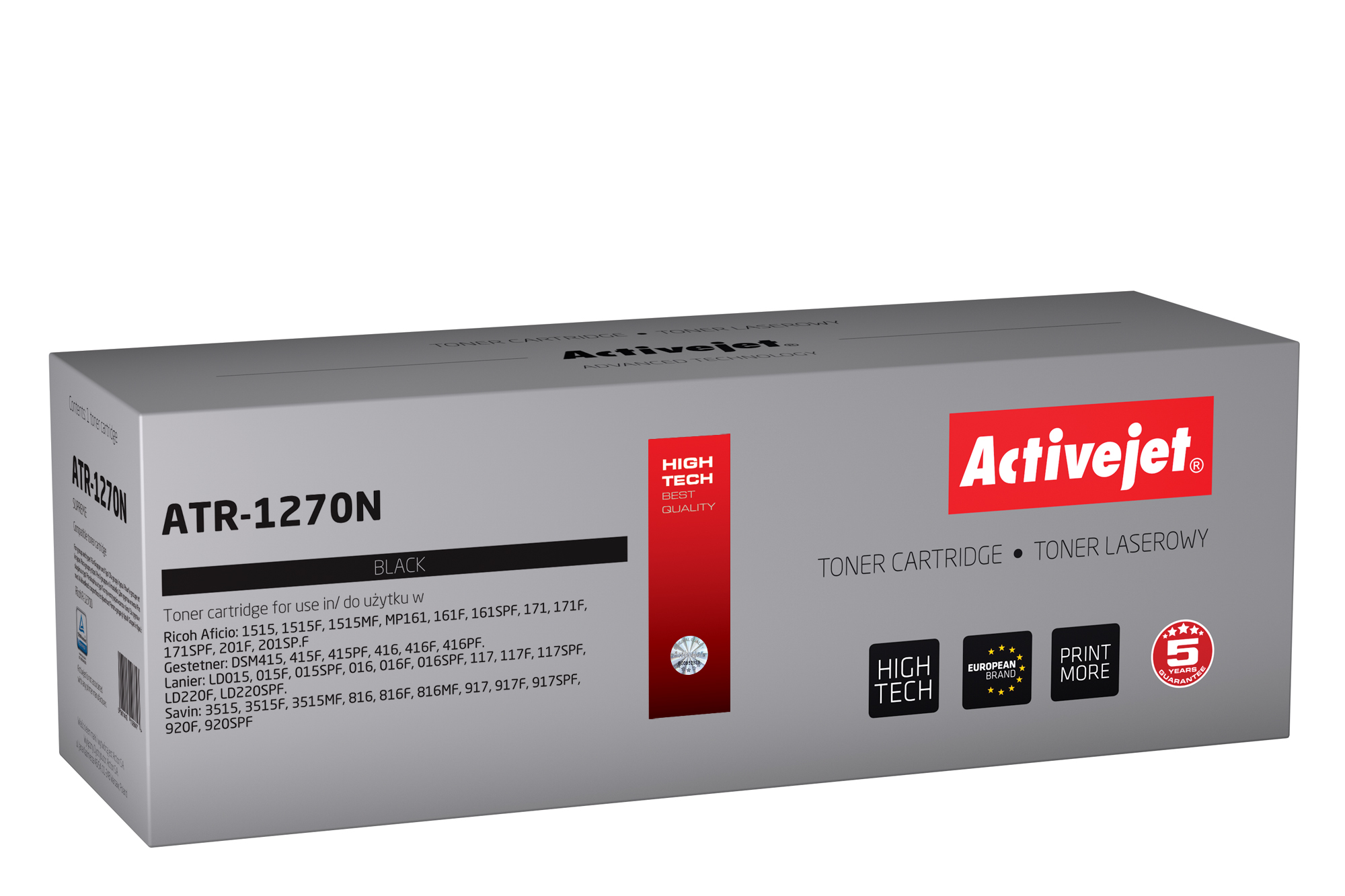 Activejet ATR-1270N toner (replacement for Ricoh 1270D 888261; Supreme; 7000 pages; black)