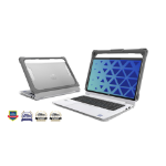 MAXCases Extreme Shell-FL3 Slide Case for HP Fortis G1m Chromebook 11.6" Clamshell (MediaTek Processor) (Grey/Slide-On Top, PC Bottom)