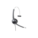 Cisco Headset 521, Wired Single On-Ear 3.5 mm Headset with USB-A Adapter, Charcoal, 2-Year Limited Liability Warranty (CP-HS-W-521-USB=)