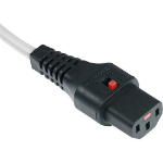 Scolm 1M C14-C13 Lck Wh PVC 1.0MM