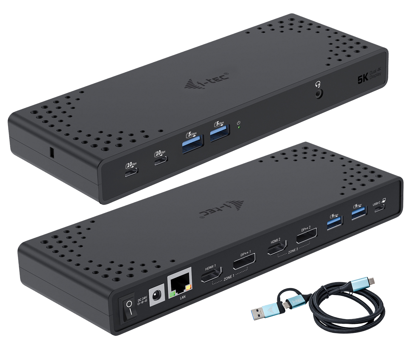 i-tec USB 3.0 / USB-C / Thunderbolt 3 Dual Display Docking Station...