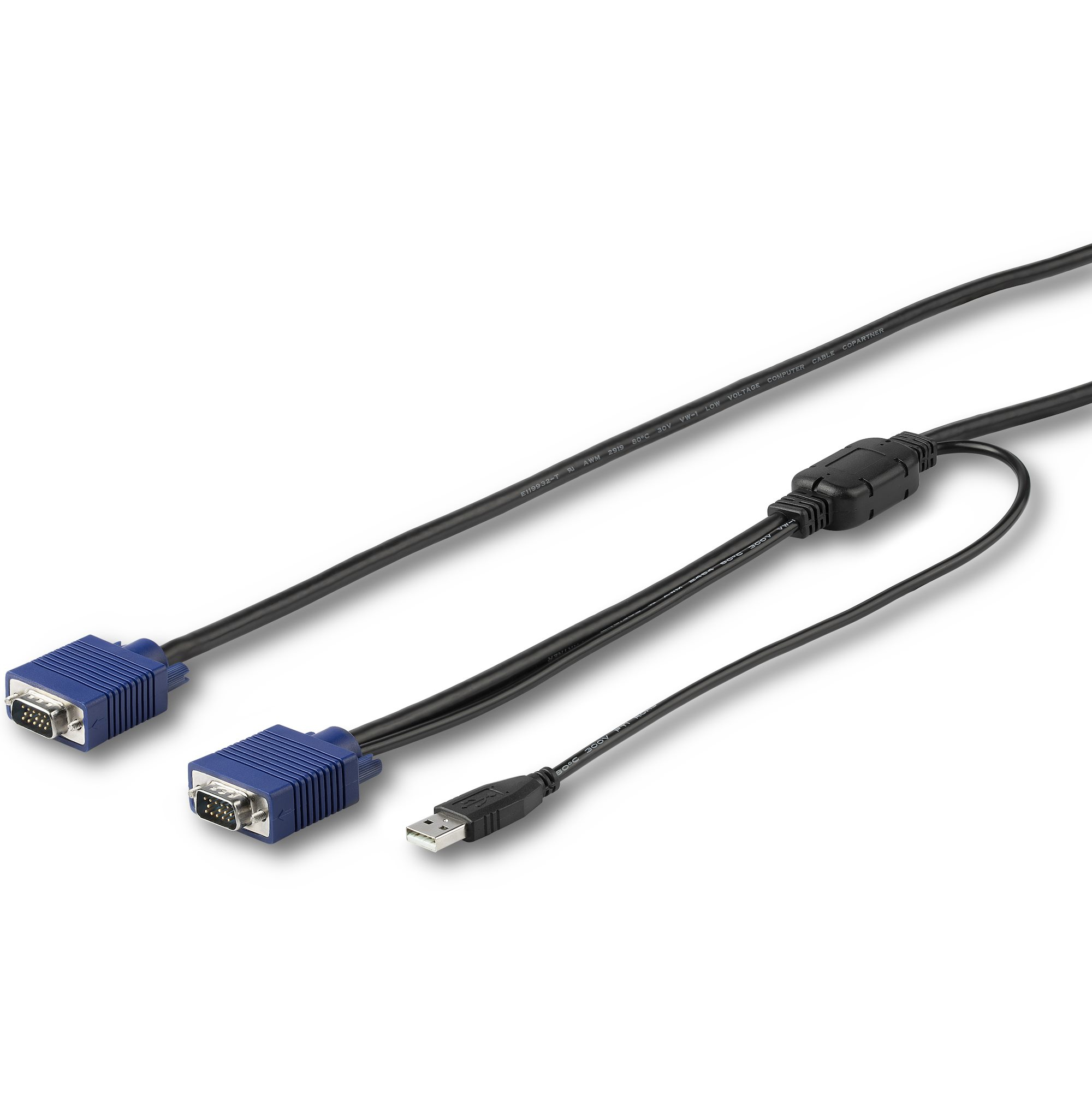 Image of StarTech.com 15 ft. (4.6 m) USB KVM Cable for Rackmount Consoles