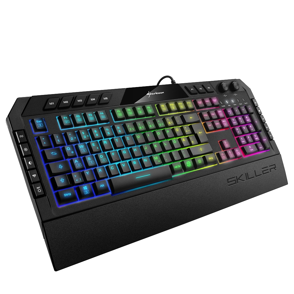 Image of Sharkoon Skiller SGK5 keyboard USB QWERTZ German Black
