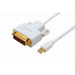 Microconnect MDPDVI2 video cable adapter 2 m DVI-D Mini DisplayPort White