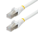 StarTech.com 2m CAT6a Ethernet Cable - White - Low Smoke Zero Halogen (LSZH) - 10GbE 500MHz 100W PoE++ Snagless RJ-45 w/Strain Reliefs S/FTP Network Patch Cord