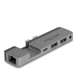 DeLOCK 87757 laptop dock & poortreplicator Docking Thunderbolt 4 Zwart, Grijs