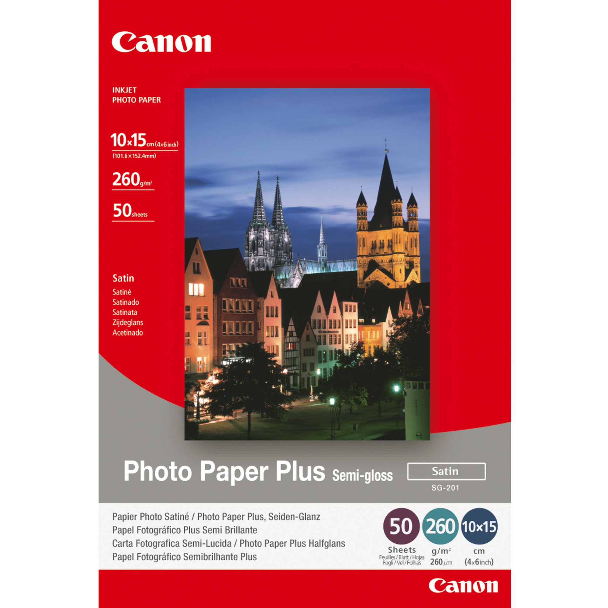 Photos - Office Paper Canon SG-201 Semi-Gloss Photo Paper Plus 4x6" - 50 Sheets 1686B015 