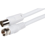 Maplin MAVFT001-020 coaxial cable 2 m IEC F White