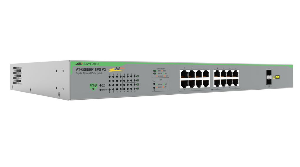 Allied Telesis AT-GS950/18PS-V2-50 Network Switch Unmanaged Gigabit Et