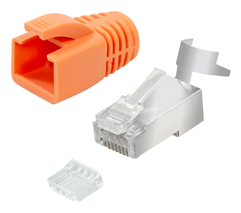 MP0078 wire connector RJ-45 Orange, Silver