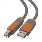 Belkin CU1000CP0.9M USB cable 0.9 m USB A USB B Male Orange,Grey